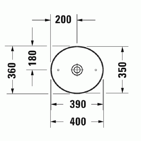 накладная раковина в ванную 40 см duravit cape cod #232840
