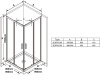 душевой уголок ravak blix blsrv2-90 90×90 x1lm70300z1 профиль черный, стекло прозрачное