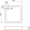 душевой поддон gemy st15a 80×80
