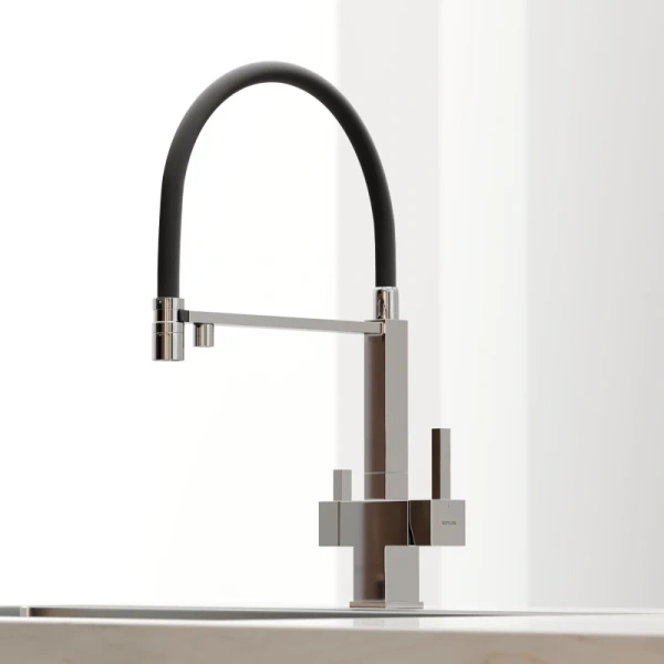 смеситель для кухни sancos moro sc4006ch хром черный
