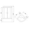 душевая кабина royal bath bk 90x90 rb90bk1-m-ch-el без гидромассажа