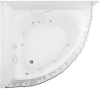 карниз для ванны aquanet bali 00156491 полукруглый 150х150