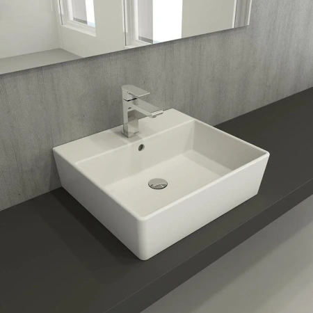 раковина накладная bocchi milano 50 1216 белая глянцевая