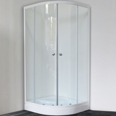 Душевой уголок Royal Bath HKD 100×100 RB 100 HKD-T без поддона профиль белый, стекло прозрачное