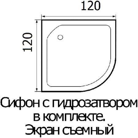 акриловый поддон для душа wemor 120х120 10000005549 белый