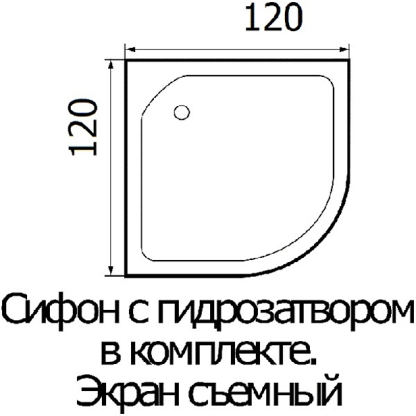 акриловый поддон для душа wemor 120х120 10000005549 белый