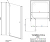 душевая дверь radaway torrenta dwj 90 l графитовое