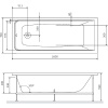 акриловая ванна am.pm gem w90a-160-070w-a 160x70