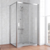 душевой уголок vegas glass zp+zpv 110*70 08 01 профиль глянцевый хром, стекло прозрачное