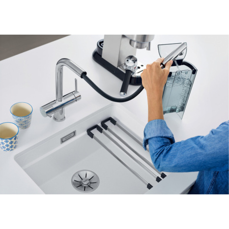 смеситель blanco fontas-s ii silgranit 525200 для кухни, с подключением к фильтру, цвет антрацит