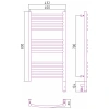 полотенцесушитель электрический 800x400 черный матовый мэм правый, перемычка выгнутая сунержа богема 3.0 31-5803-8040
