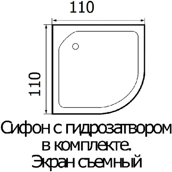 акриловый поддон для душа wemor 110х110 10000005550 белый