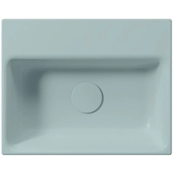 раковина gsi nubes 9684115 накладная, 40x32 см, ghiaccio opaco (голубой матовый)
