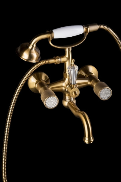 смеситель для ванны boheme royal cristal 313-royal бронза