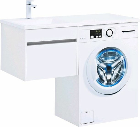 тумба с раковиной aquanet токио 110 l 239208 подвесная белая