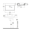 раковина azzurra elegance squared 60 ellp060450qmbi/(eqa60m bi)*1 белая