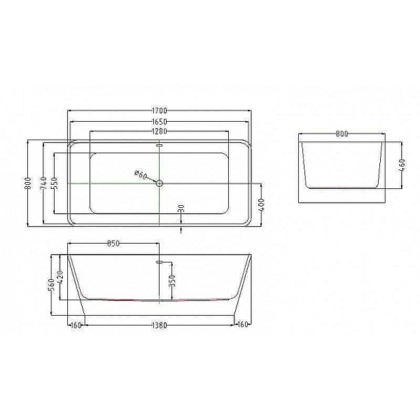 акриловая ванна esbano vienna 170x80 esvavien акриловая ванна esbano vienna 170x80 esvavien