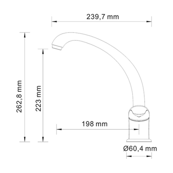 смеситель для кухни wasserkraft rossel 2807 цвет хром