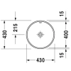 раковина полувстраиваемая duravit architec 0468400000