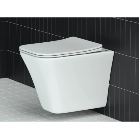 Унитаз Ceramicanova Mono CN1902 подвесной, с сиденьем микролифт, белая