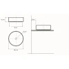 раковина terzofoco cippo grey 0201g накладная, ø40.5 см, серая