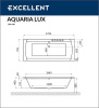 акриловая ванна excellent aquaria lux 180x80 "smart" цвет бронза с гидромассажем