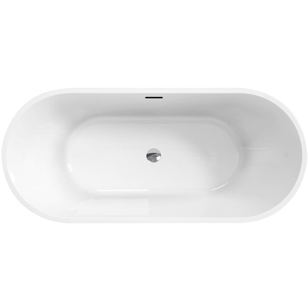 акриловая ванна belbagno uno 170x75 bb701-1700-750-k без гидромассажа