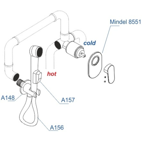 гигиенический комплект wasserkraft mindel a85056