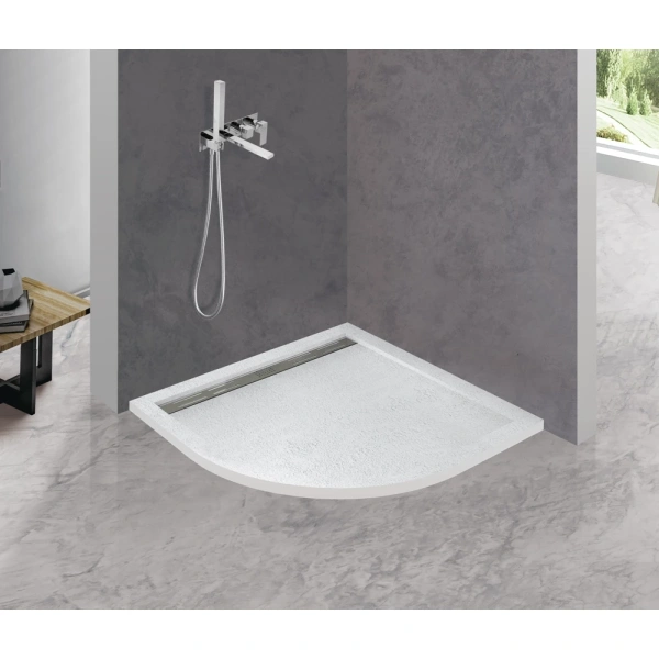 душевой поддон из литьевого мрамора 100x100 см cezares tray-as-r-100-30-w