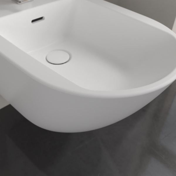 биде villeroy & boch antao 541100rw подвесное, stone white (белый матовый)