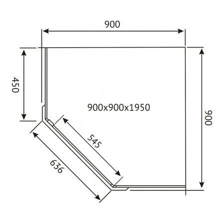 душевой уголок berges oxygen 90×90 061021 профиль хром, стекло прозрачное