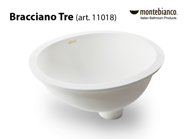 раковина полувстраиваемая montebianco ultimo bracciano tre 46 см 11018