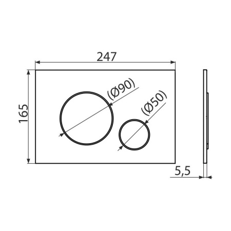 кнопка для инсталляции alcaplast thin m771 цвет хром