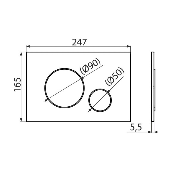 кнопка для инсталляции alcaplast thin m771 цвет хром