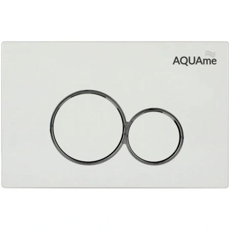 Кнопка смыва AQUAme AQM4101W для инсталляции, белый матовый/хром/белый матовый