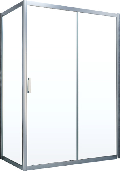 душевой уголок vegas glass zp+zpv novo 120*90 07 01 профиль матовый хром, стекло прозрачное