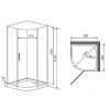 душевая кабина timo premium 90x90 h-506 с баней с гидромассажем