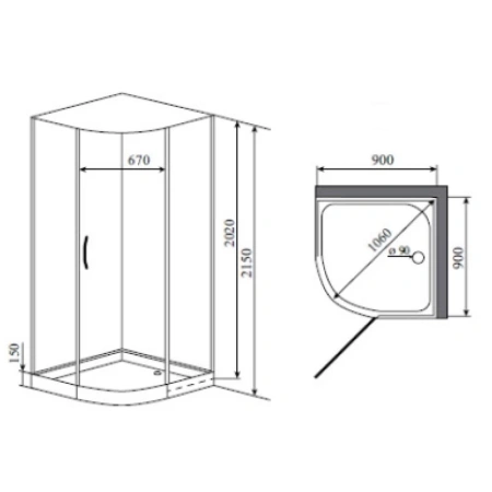 душевая кабина timo premium 90x90 h-506 с баней с гидромассажем