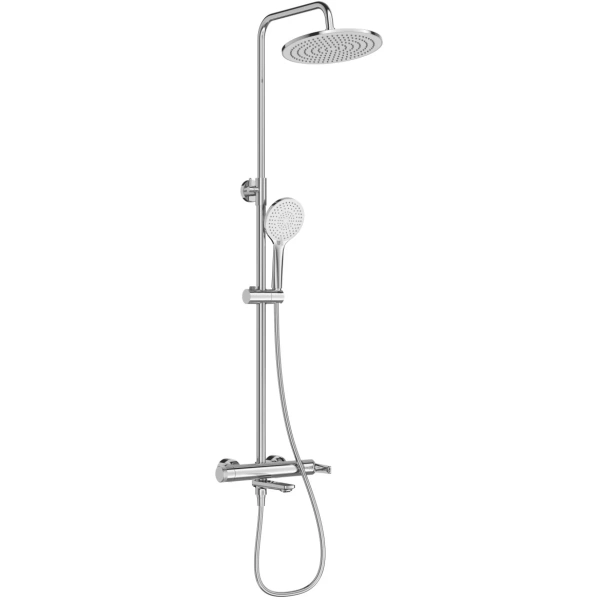 душевая система cezares lux lux-cvd-01 254 мм, со смесителем, хром