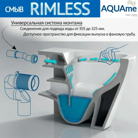 комплект подвесной унитаз aquame aqm2002mb + система инсталляции aquame aqm4002 + aqm0005 + aqm4101b