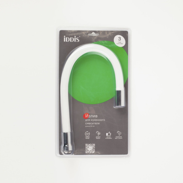 излив iddis 995fb50w5sm силикон 500 мм гибкий белый