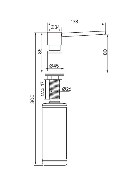 дозатор для жидкого мыла kraft, d003-431tw(wh), белый матовый полностью, paulmark
