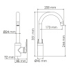 смеситель для кухни wasserkraft glan 6607 цвет черный глянцевый