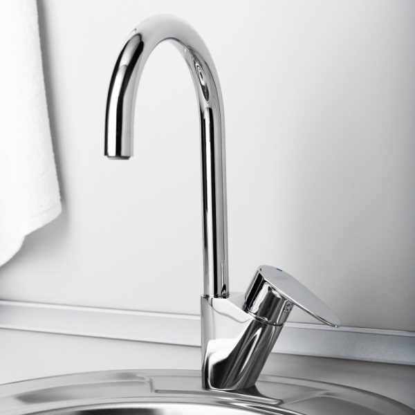 смеситель для кухни wasserkraft leine 3507 цвет хром
