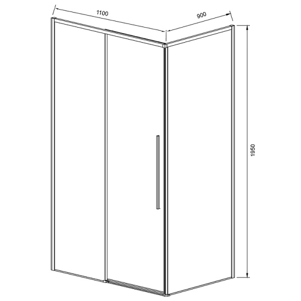 душевой уголок vincea slim-n 110x90 vsr-4sn9011clg профиль брашированное золото, стекло прозрачное