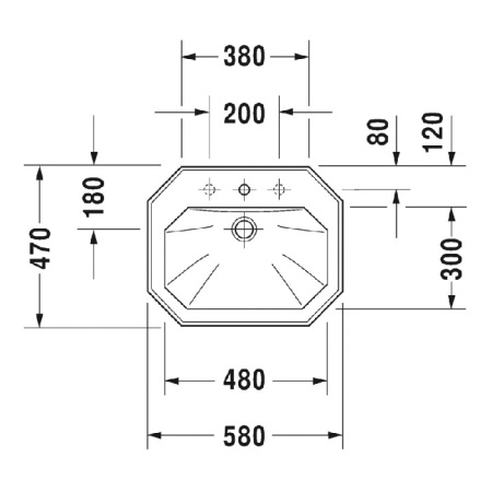 раковина встраиваемая duravit 1930 476580000