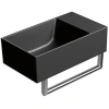 Раковина GSI Kube X 9484026 подвесная, 40x23 см, Ardesia opaco (черный матовый)