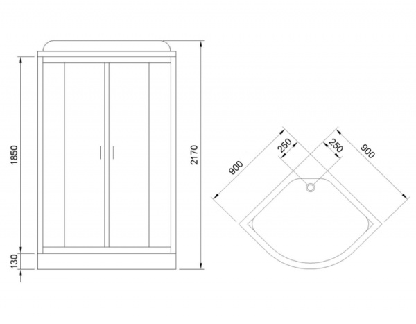 душевая кабина royal bath rb 90hk6-bt