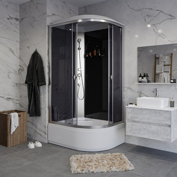 душевая кабина niagara eco 110x80 l e110/80/40l/tn без гидромассажа