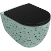 Унитаз подвесной Isvea Infinity Terrazzo 10NF02001SV-2T-TRZ безободковый, мятный матовый